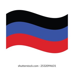 Donetsk Republic waving flag design. Vector illustration