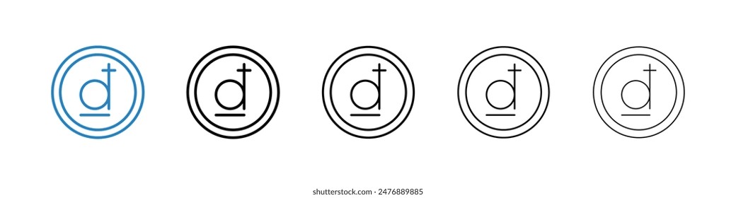 Dong Schwarz-Weiß Vektorgrafik Symbol
