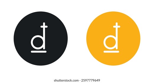 Dong colored icon set. Stock Vector