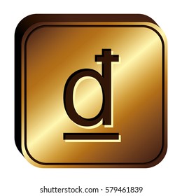 dong currency symbol icon image, vector illustration