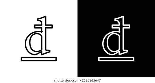 Dong-Symbol, Konzept, Strich auf weißem Hintergrund
