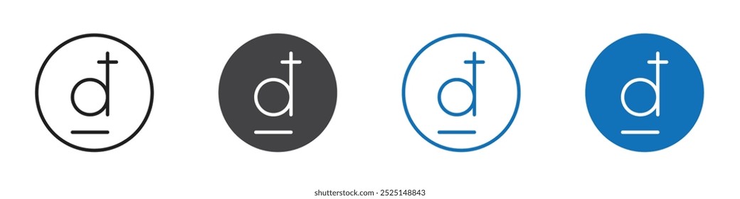 Icono de Dong aislado en el conjunto de Vector de fondo blanco