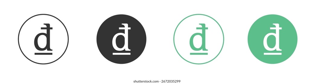 Dong-Symbol Minimal Flat Line-Vektorsymbol-Set.