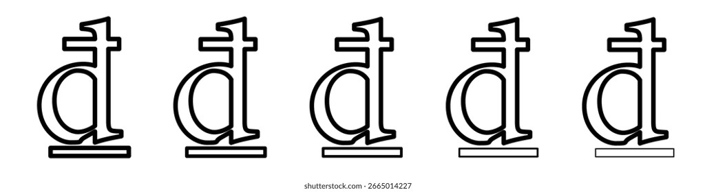 Dong Symbol Symbol Konzept für Web-Design.einfache Linie Vektorsymbol. Logo-Illustration