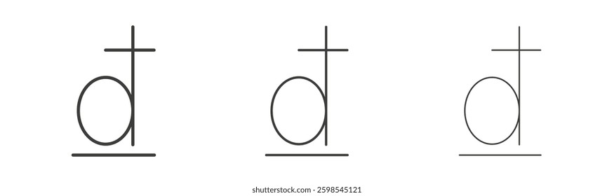 Dong line icon vector illustration set.