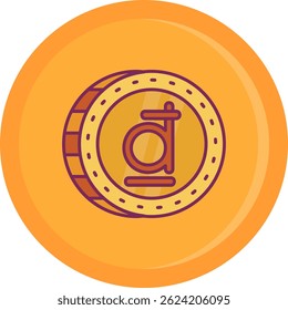 Diseño de icono de Vector de línea Dong