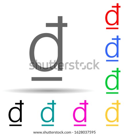dong multi color style icon. Simple glyph, flat vector of crepto currency icons for ui and ux, website or mobile application