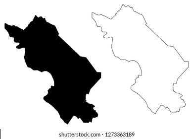 Dong Thap Province (Socialist Republic of Vietnam, Subdivisions of Vietnam) map vector illustration, scribble sketch Tinh Dong Thap map