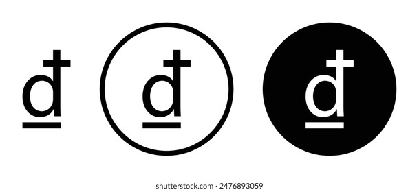 Dong vector icon symbol in flat style.