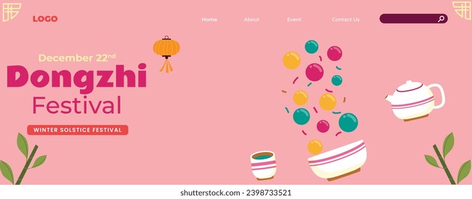 Dongzhi Background Winter Solstice Festival. vector illustration