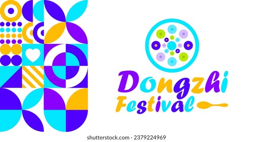Dongzhi Festival background design template. Holiday concept. use to background, banner, placard, card, and poster design template with text inscription and standard color.