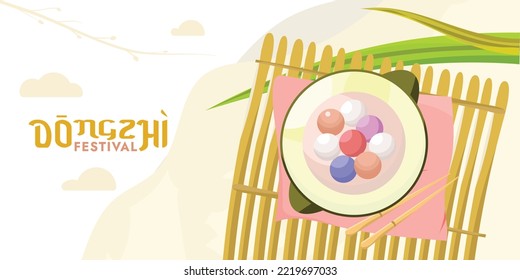 Dongzhi festival illustration . Winter solstice festival