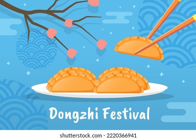 Dongzhi-Festival, Vektordesign-Hintergrund