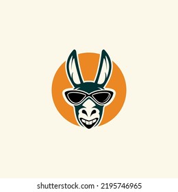 Donkey abstrack cool logo design