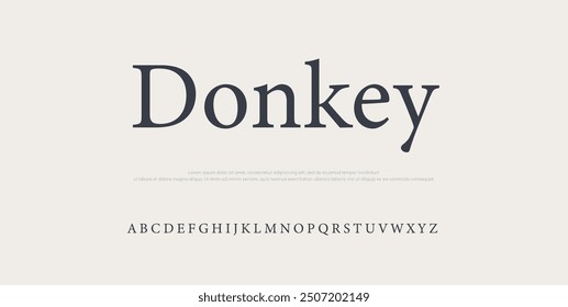 Donkey Abstract modern urban alphabet fonts. Typography sport, technology, fashion, digital, future creative logo font.