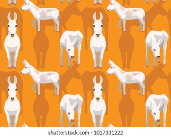 Donkey Andalusian Cartoon Seamless Wallpaper