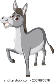 Donkey Animal Cartoon Character Illustration Stock Vector (Royalty Free ...