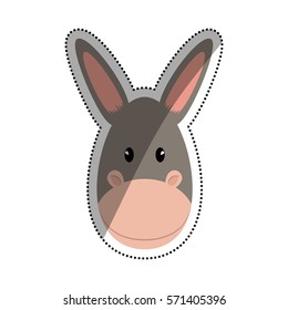 Donkey animal cartoon icon vector illustration graphic design