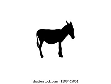 Donkey animal horse shape illustration