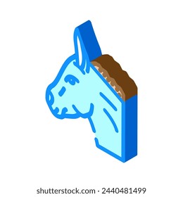 donkey animal isometric icon vector. donkey animal sign. isolated symbol illustration