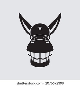 The Donkey Army logo. A very simple, elegant, luxurious and cool logo