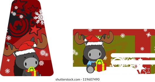 donkey baby claus cartoon sticker