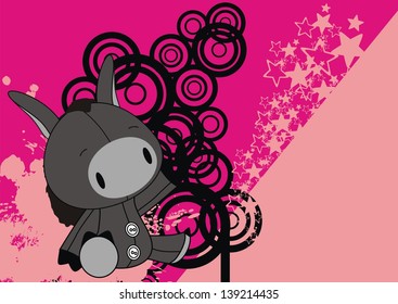 donkey baby cute cartoon background in vector format very easy to edit