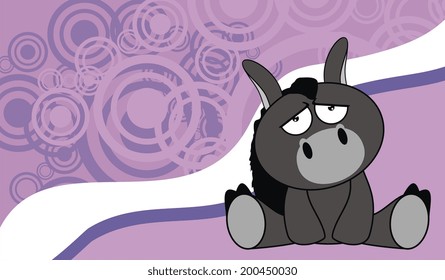 donkey baby cute sit cartoon background in vector format very easy to edit