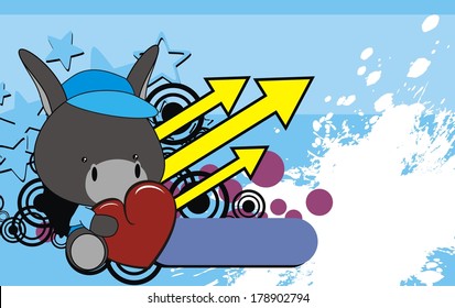 donkey baby love background in vector format very easy to edit