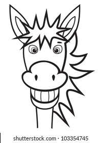 donkey black and white