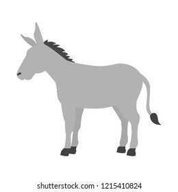 Donkey Cartoon Animal Wild Life Stock Vector (Royalty Free) 1215410824 ...