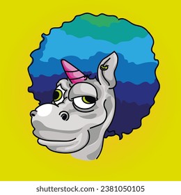 DONKEY CARTOON ILLUSTRATION UNICORNIO DRAW