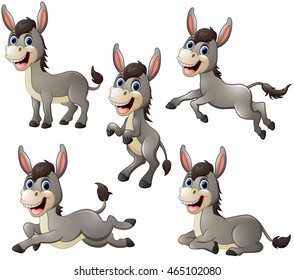 Donkey cartoon set collection