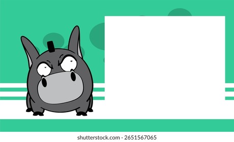 donkey character cartoon expression background picture frame in vector format