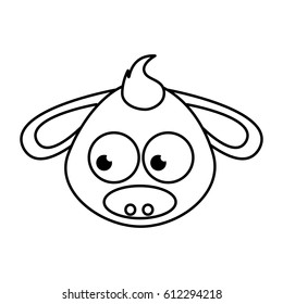 donkey character isolated icon