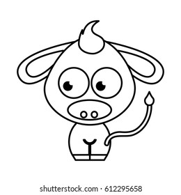 donkey character isolated icon