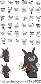 donkey cupid cartoon set in vector format very easy to edit
