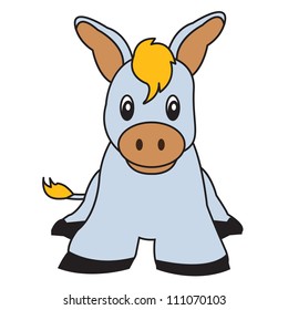 donkey cute animal vector