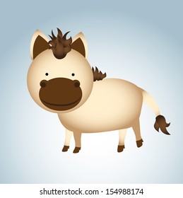 donkey design over blue background vector illustration 