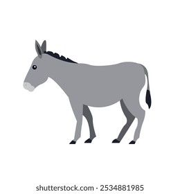 Ilustração de vetor animal de emoji de burro