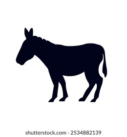 Ilustração de vetor animal de emoji de burro