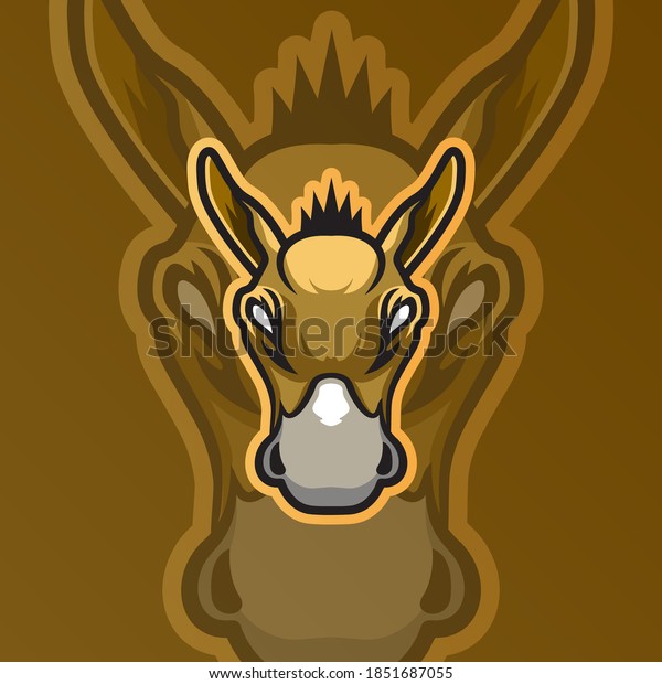 Donkey Esport Logo Animal Illustration Stock Vector (Royalty Free ...