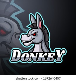 Donkey Esport Logo Mascot Design