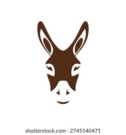  Donkey head logo icon isolated on white background