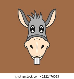 donkey head logo vector logotype