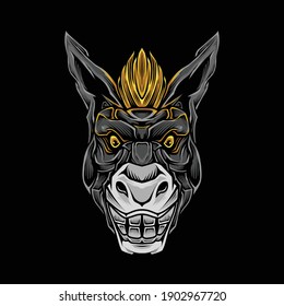 donkey head t shirt illustration