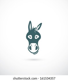 Donkey head - vector illustration