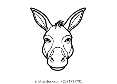 A donkey head vector illustration 