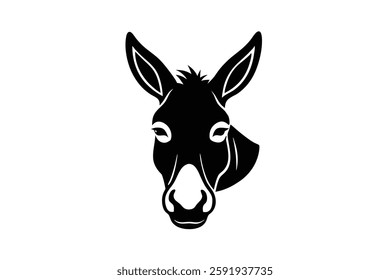 A donkey head vector illustration 