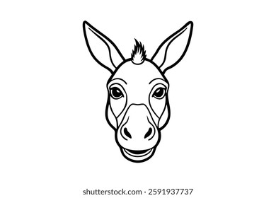 A donkey head vector illustration 